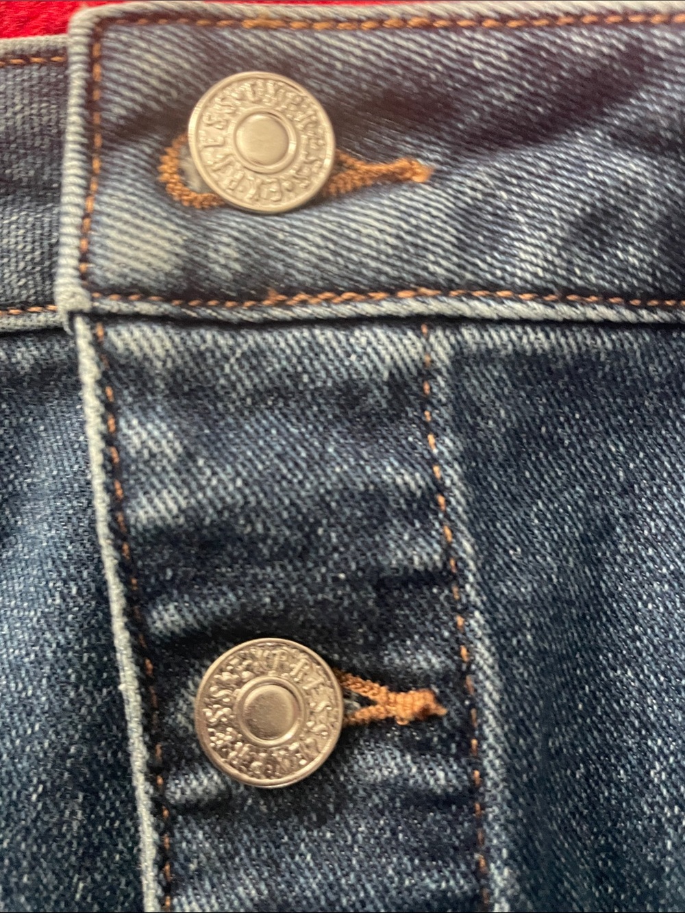 Express Denim Button-Front Women’s Overalls - Dark Blue - Picture 5 of 5